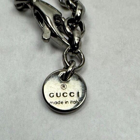 GUCCI Interlocking G Pendant Chain Necklace in Aged Silver—20” | MSRP $499 - Picture 3 of 8